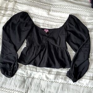 Long sleeve cropped top
